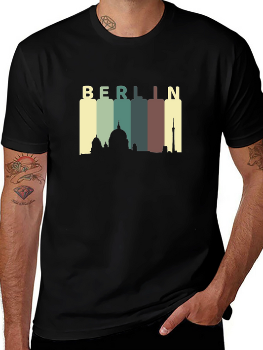 Berlin Skyline Graphic Tee - Retro Cityscape T-Shirt