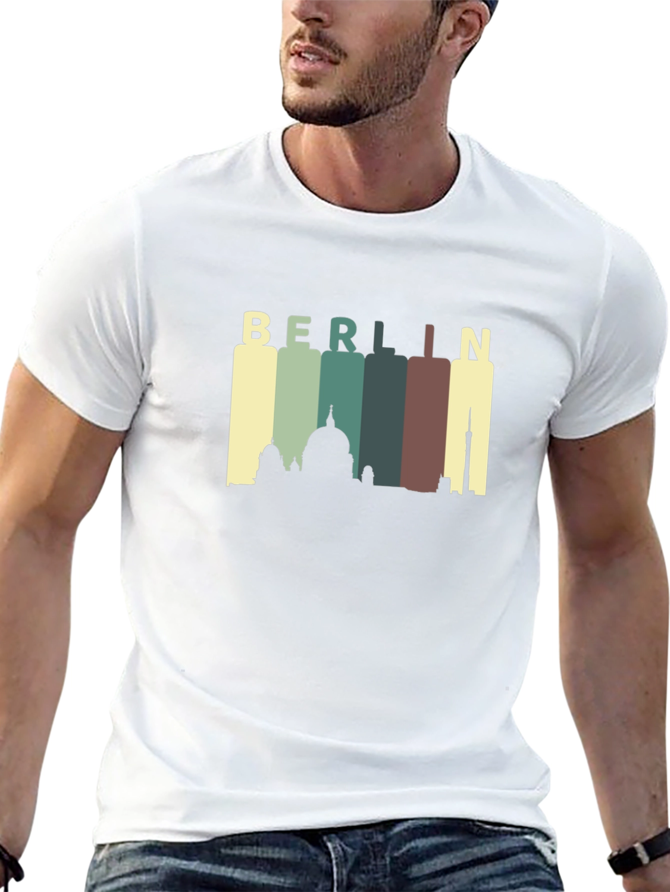 Berlin Skyline Graphic Tee - Retro Cityscape T-Shirt