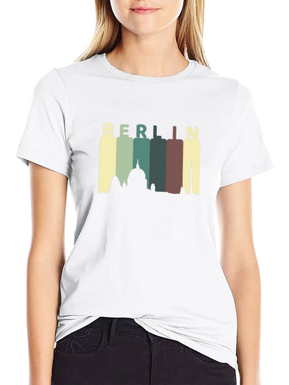 Berlin Skyline Graphic Tee - Retro Cityscape T-Shirt