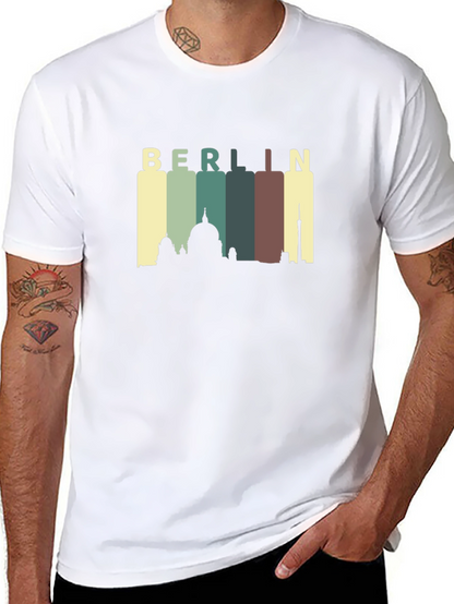 Berlin Skyline Graphic Tee - Retro Cityscape T-Shirt