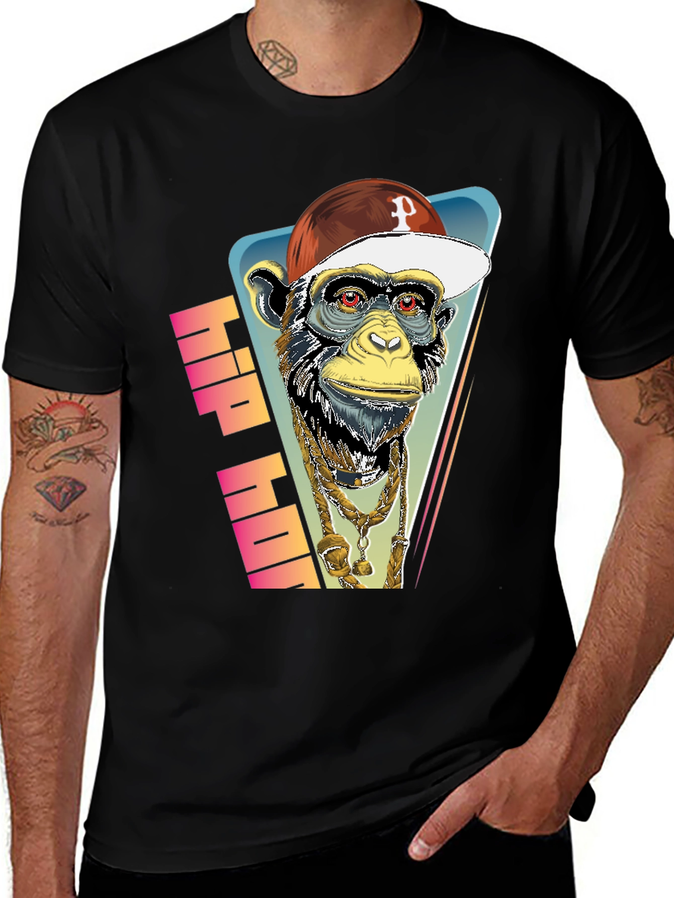 Hip Hop Monkey Graphic Tee - Urban Style