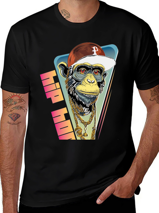 Hip Hop Monkey Graphic Tee - Urban Style
