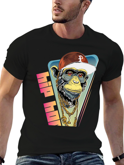 Hip Hop Monkey Graphic Tee - Urban Style