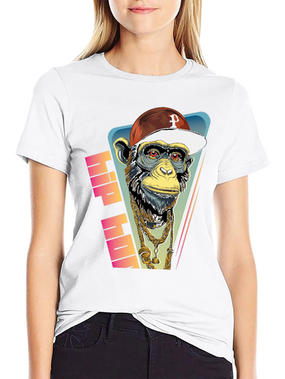 Hip Hop Monkey Graphic Tee - Urban Style