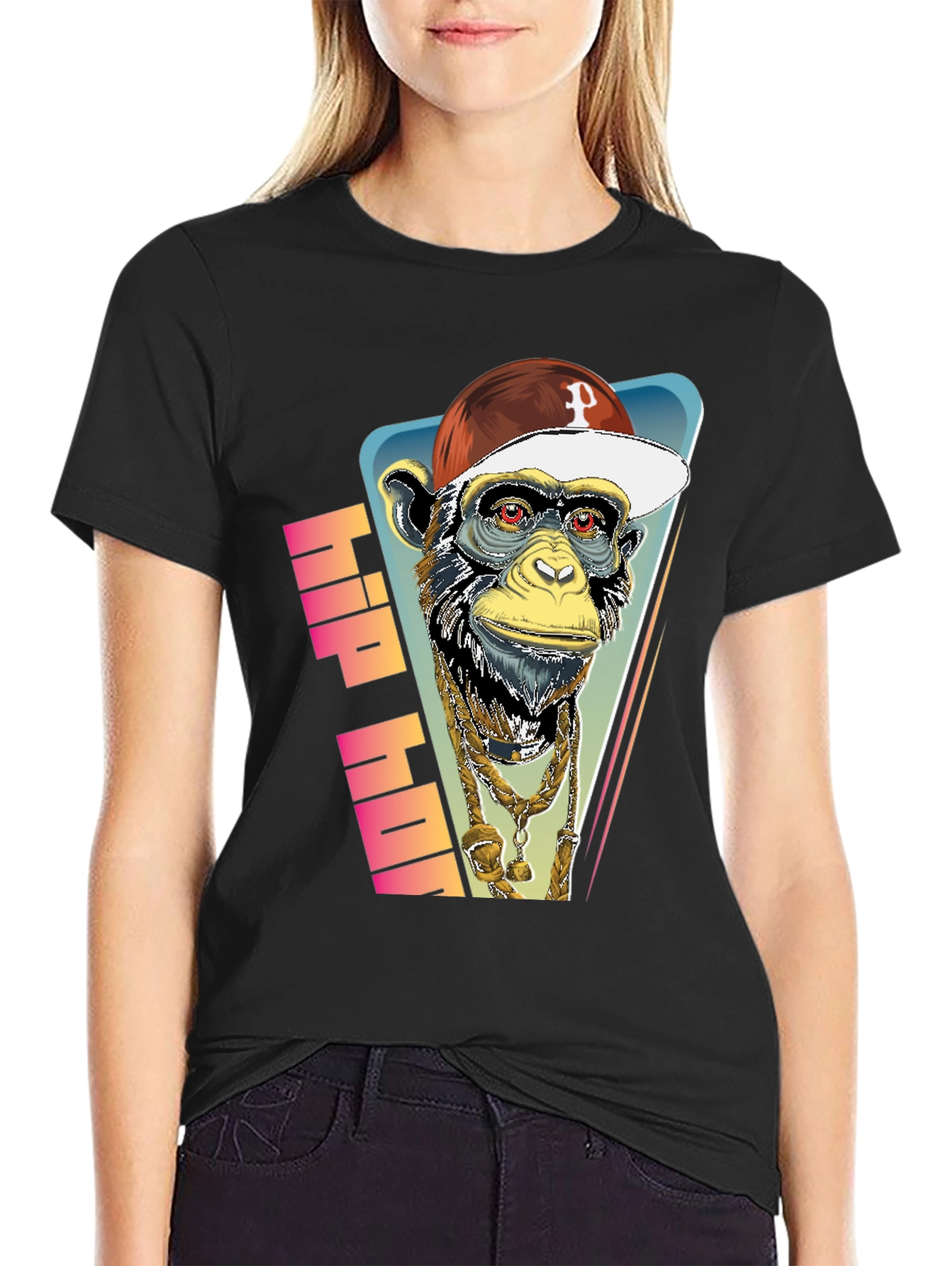 Hip Hop Monkey Graphic Tee - Urban Style