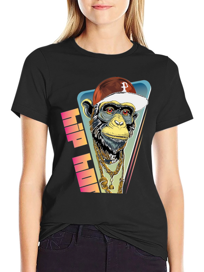 Hip Hop Monkey Graphic Tee - Urban Style