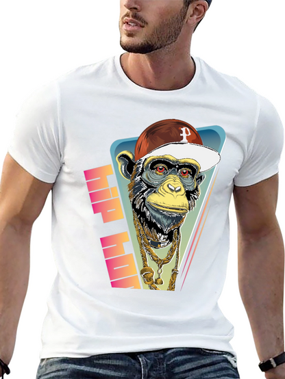 Hip Hop Monkey Graphic Tee - Urban Style