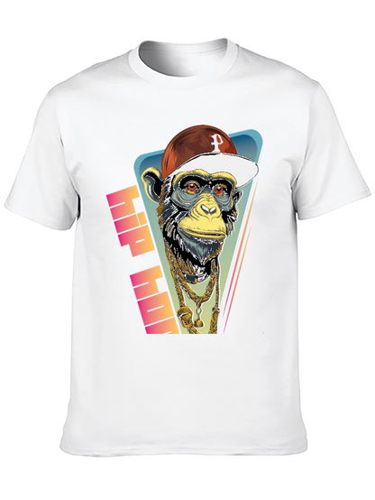 Hip Hop Monkey Graphic Tee - Urban Style