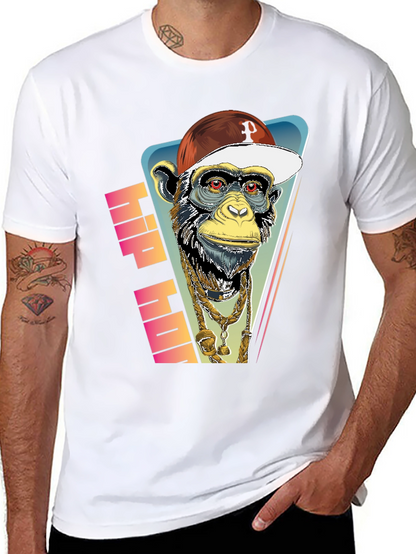 Hip Hop Monkey Graphic Tee - Urban Style