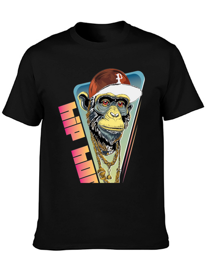 Hip Hop Monkey Graphic Tee - Urban Style