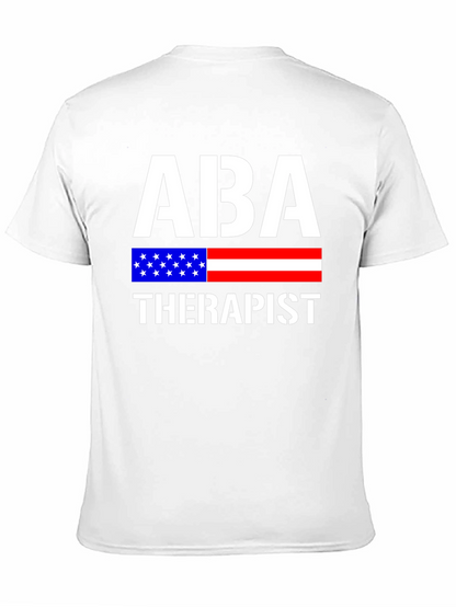 ABA Therapist American Flag Graphic T-Shirt