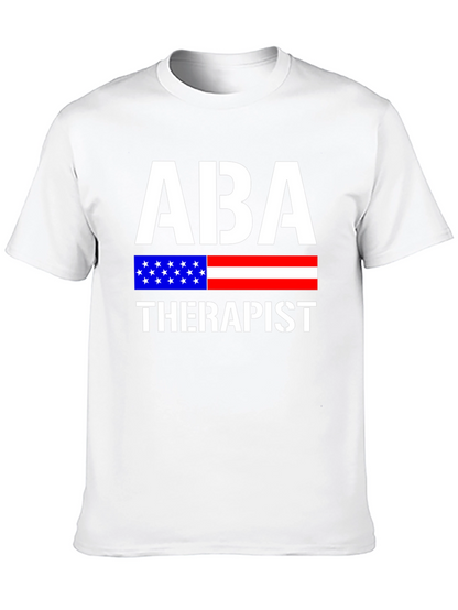 ABA Therapist American Flag Graphic T-Shirt