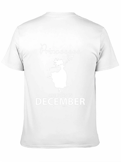 Princesses Born in December Black T-Shirt