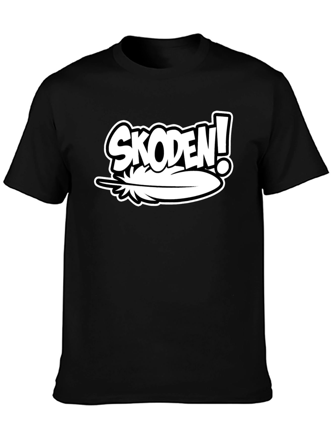 Skoden! Feather Graphic Black T-Shirt