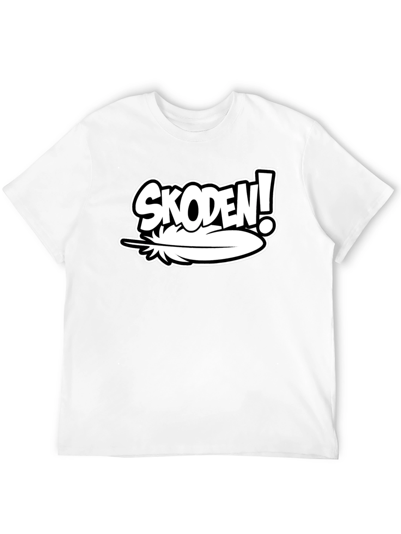 Skoden! Feather Graphic Black T-Shirt