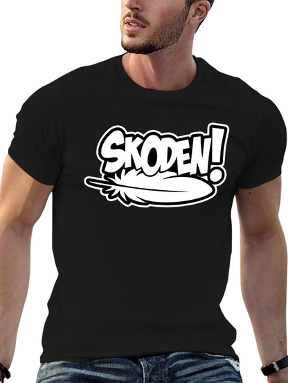 Skoden! Feather Graphic Black T-Shirt
