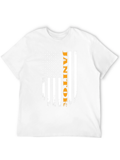 Janitor American Flag Graphic Tee