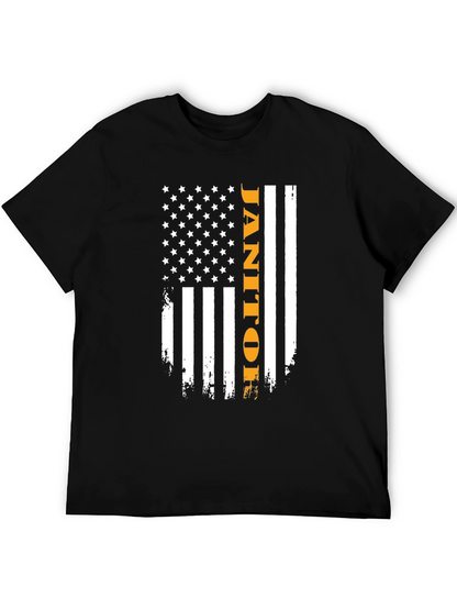 Janitor American Flag Graphic Tee