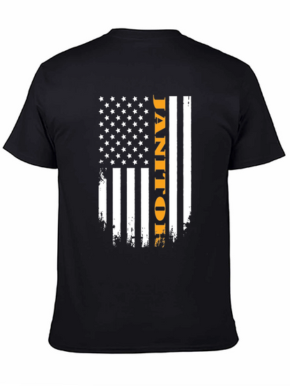 Janitor American Flag Graphic Tee