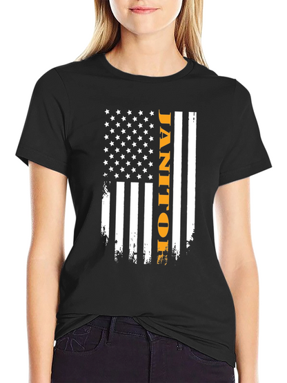 Janitor American Flag Graphic Tee