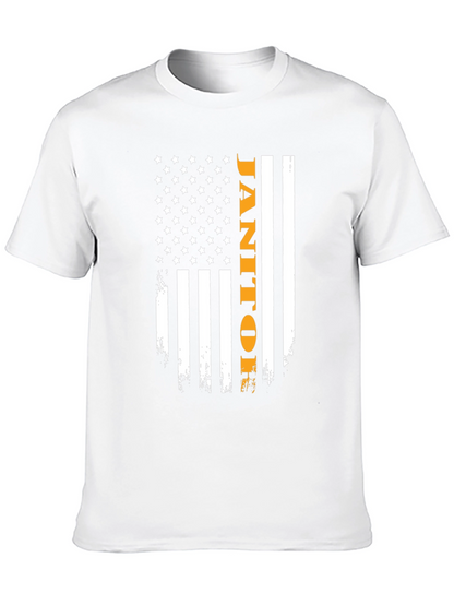 Janitor American Flag Graphic Tee