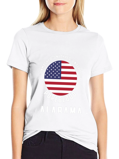 Unmasked Unvaxxed Unafraid Pureblood Alabama T-Shirt