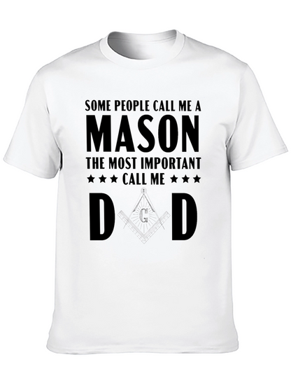 Mason Dad T-Shirt - Gift for Freemason Fathers