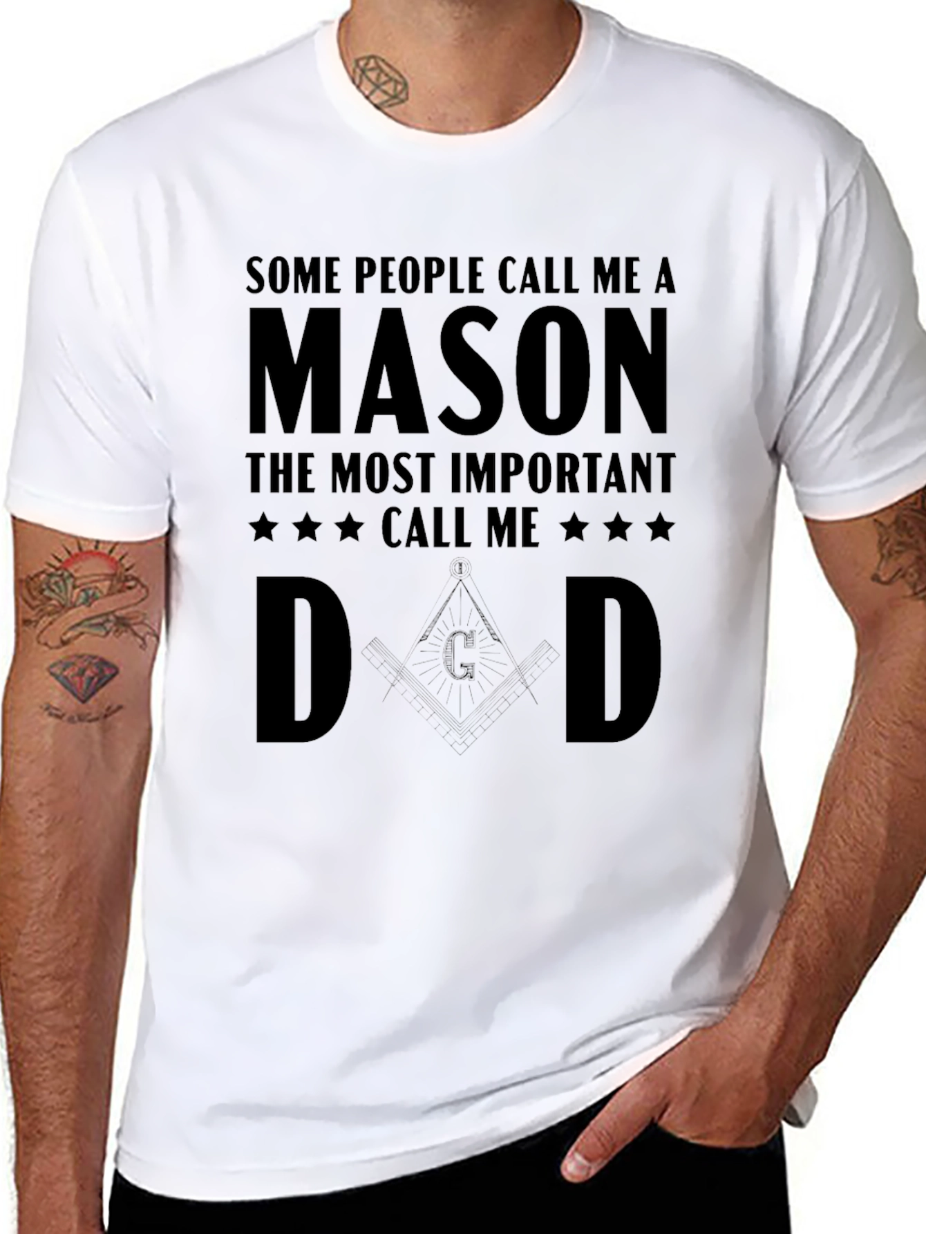 Mason Dad T-Shirt - Gift for Freemason Fathers