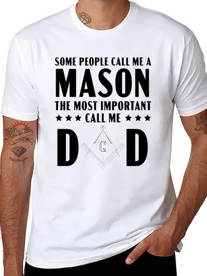 Mason Dad T-Shirt - Gift for Freemason Fathers