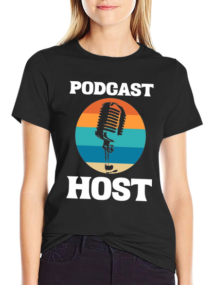 Podcast Host Retro Graphic Tee