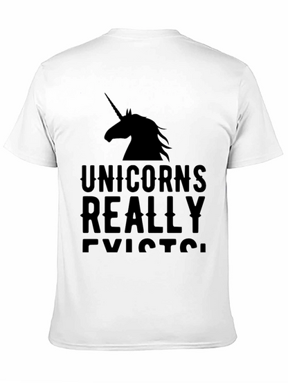 Unicorns Really Exist Black T-Shirt