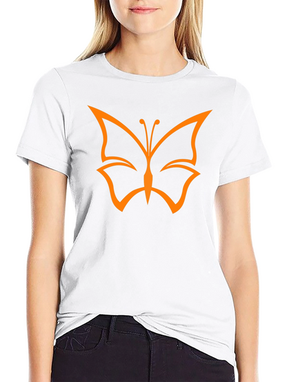 Butterfly Graphic Black T-Shirt Casual Mens Tee