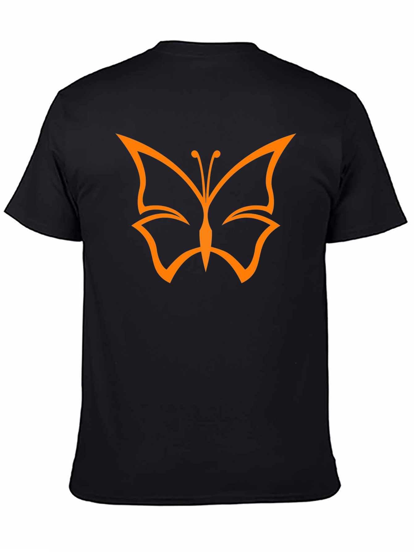 Butterfly Graphic Black T-Shirt Casual Mens Tee