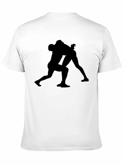 Wrestling Silhouette Black T-Shirt