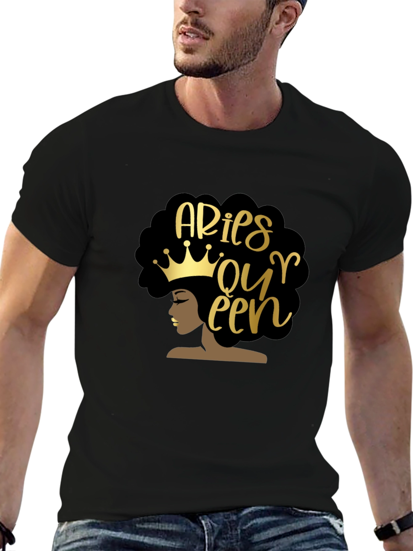 Aries Queen Black Graphic Tee