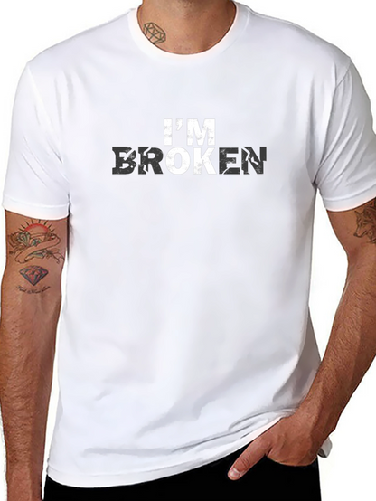 Im Broken Graphic Print Black T-Shirt