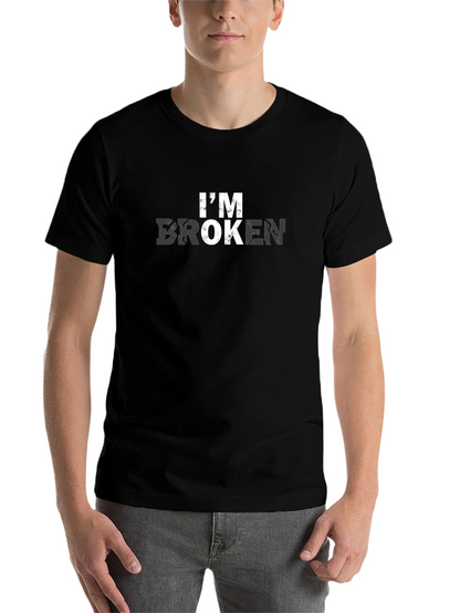 Im Broken Graphic Print Black T-Shirt