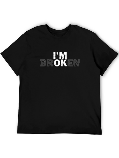 Im Broken Graphic Print Black T-Shirt