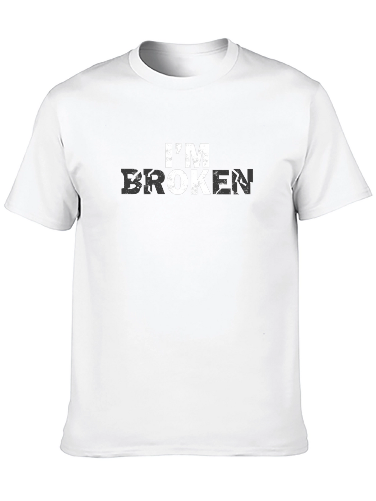 Im Broken Graphic Print Black T-Shirt