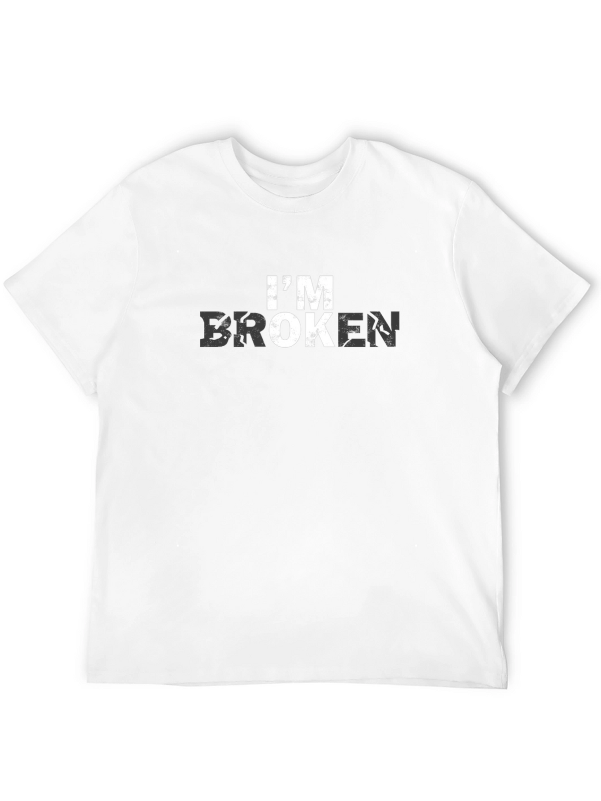 Im Broken Graphic Print Black T-Shirt