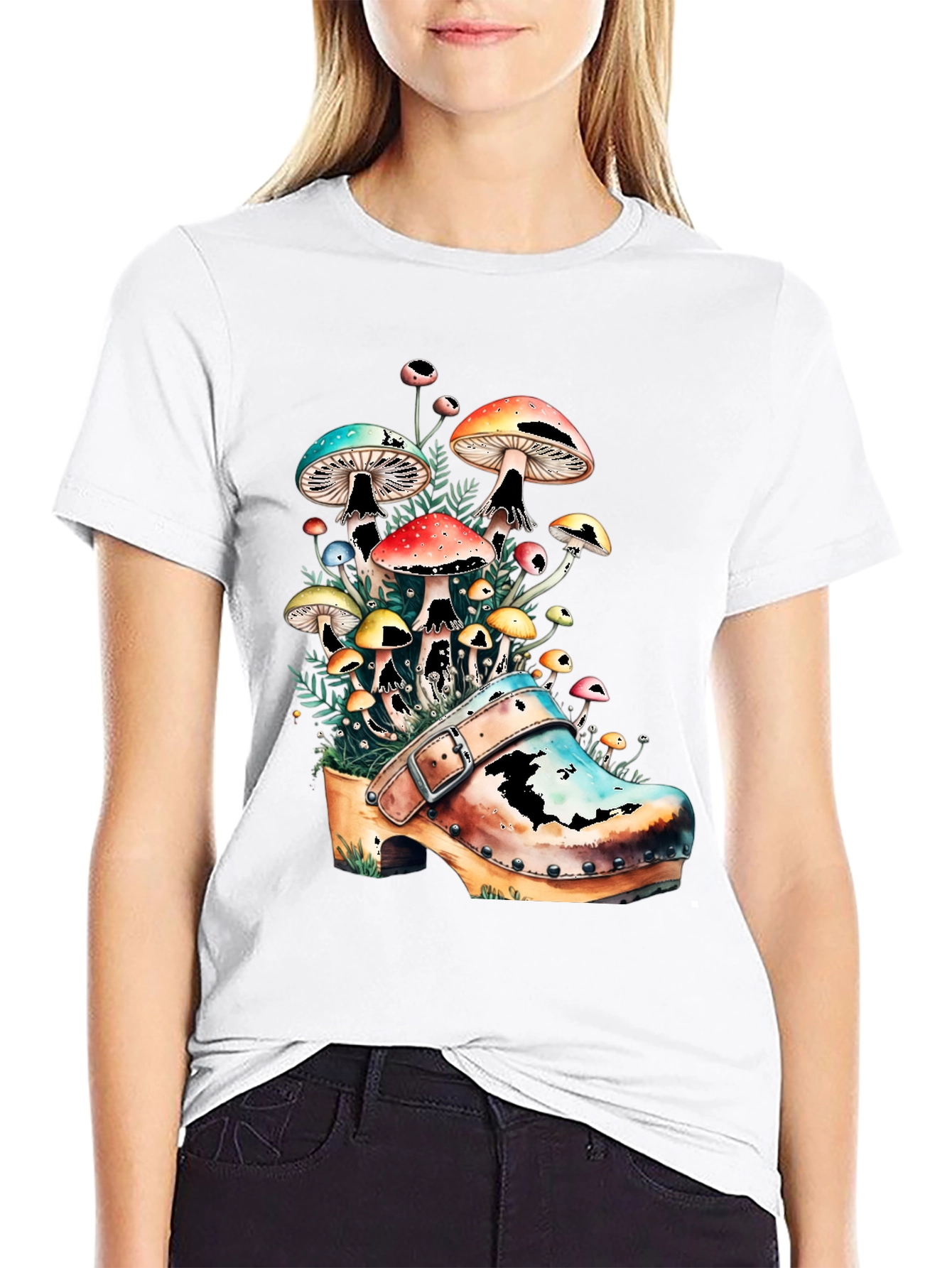 Mushroom Clog Graphic Tee - Unique Nature T-Shirt