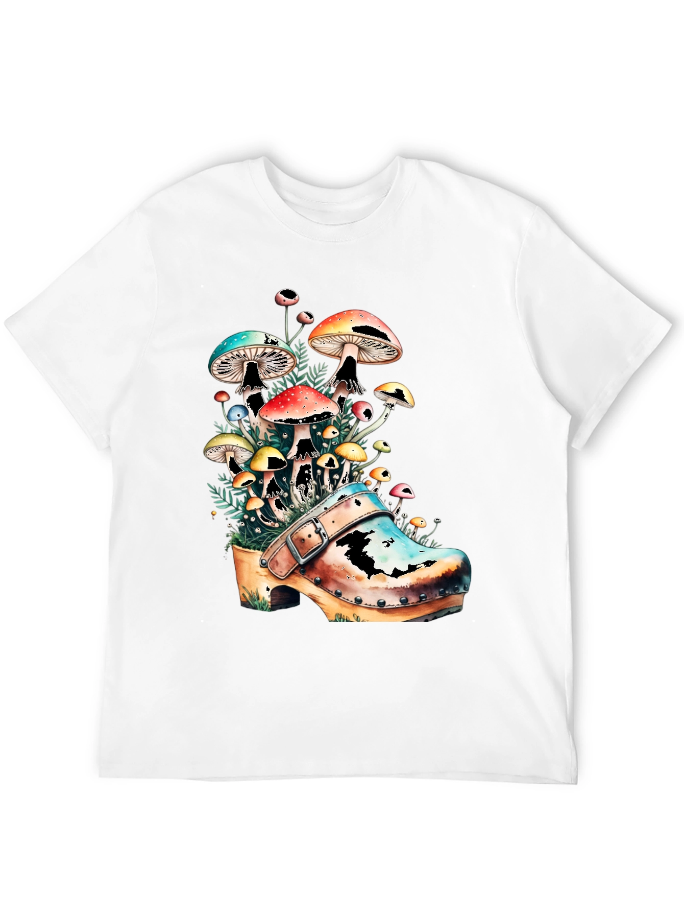 Mushroom Clog Graphic Tee - Unique Nature T-Shirt