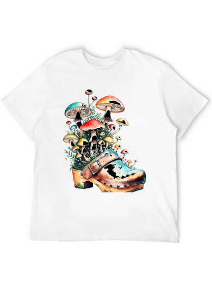 Mushroom Clog Graphic Tee - Unique Nature T-Shirt