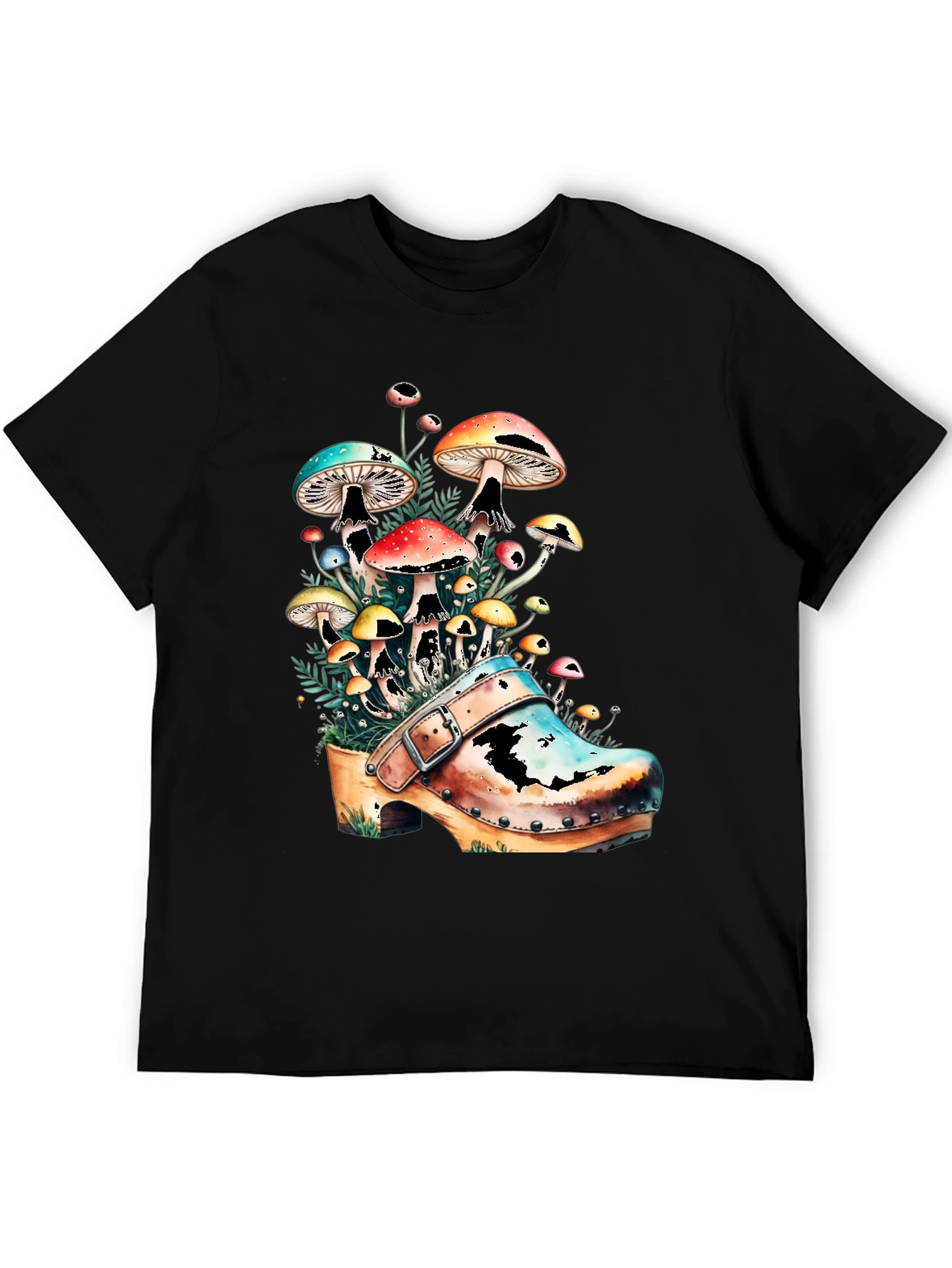 Mushroom Clog Graphic Tee - Unique Nature T-Shirt