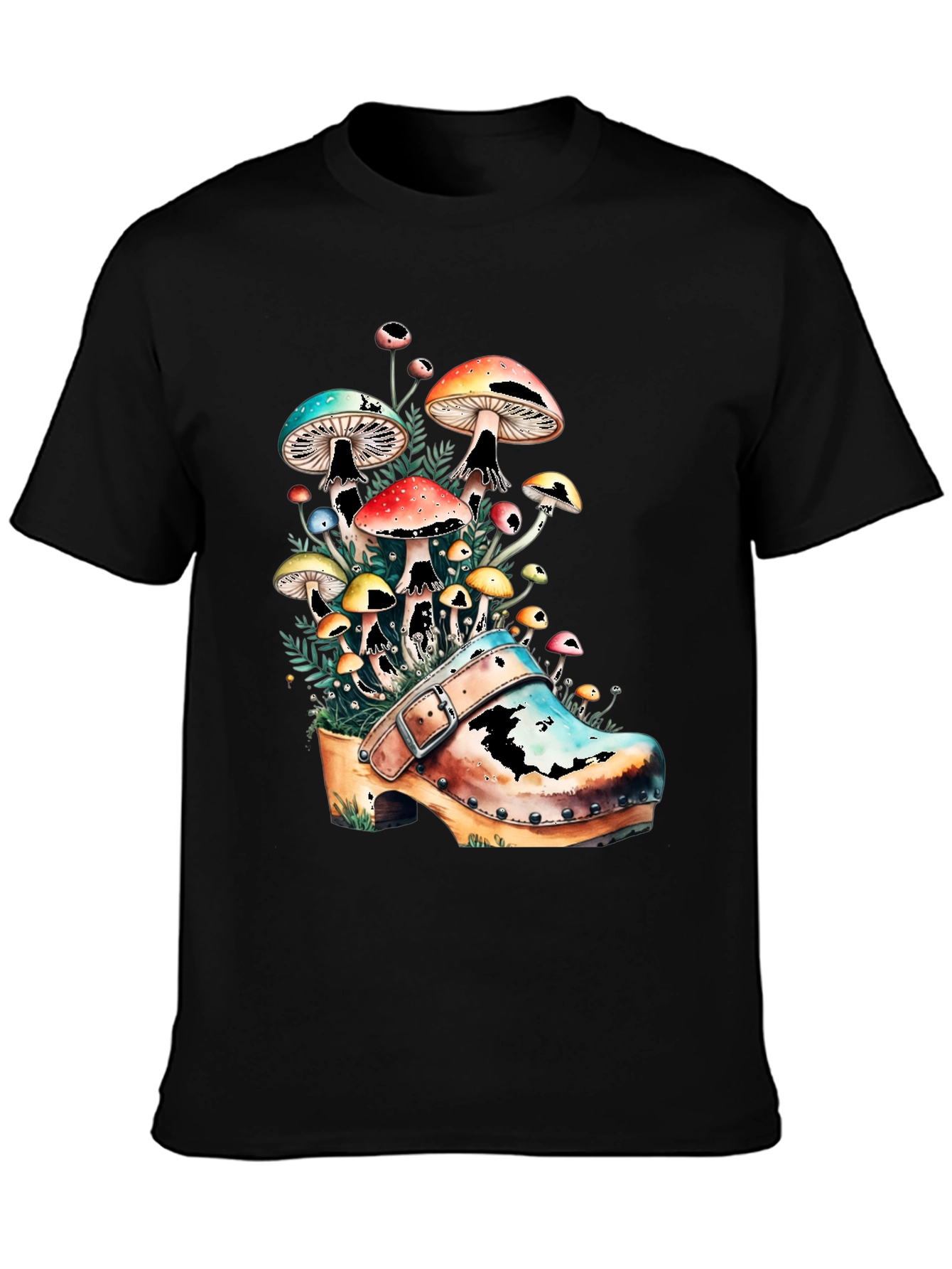 Mushroom Clog Graphic Tee - Unique Nature T-Shirt