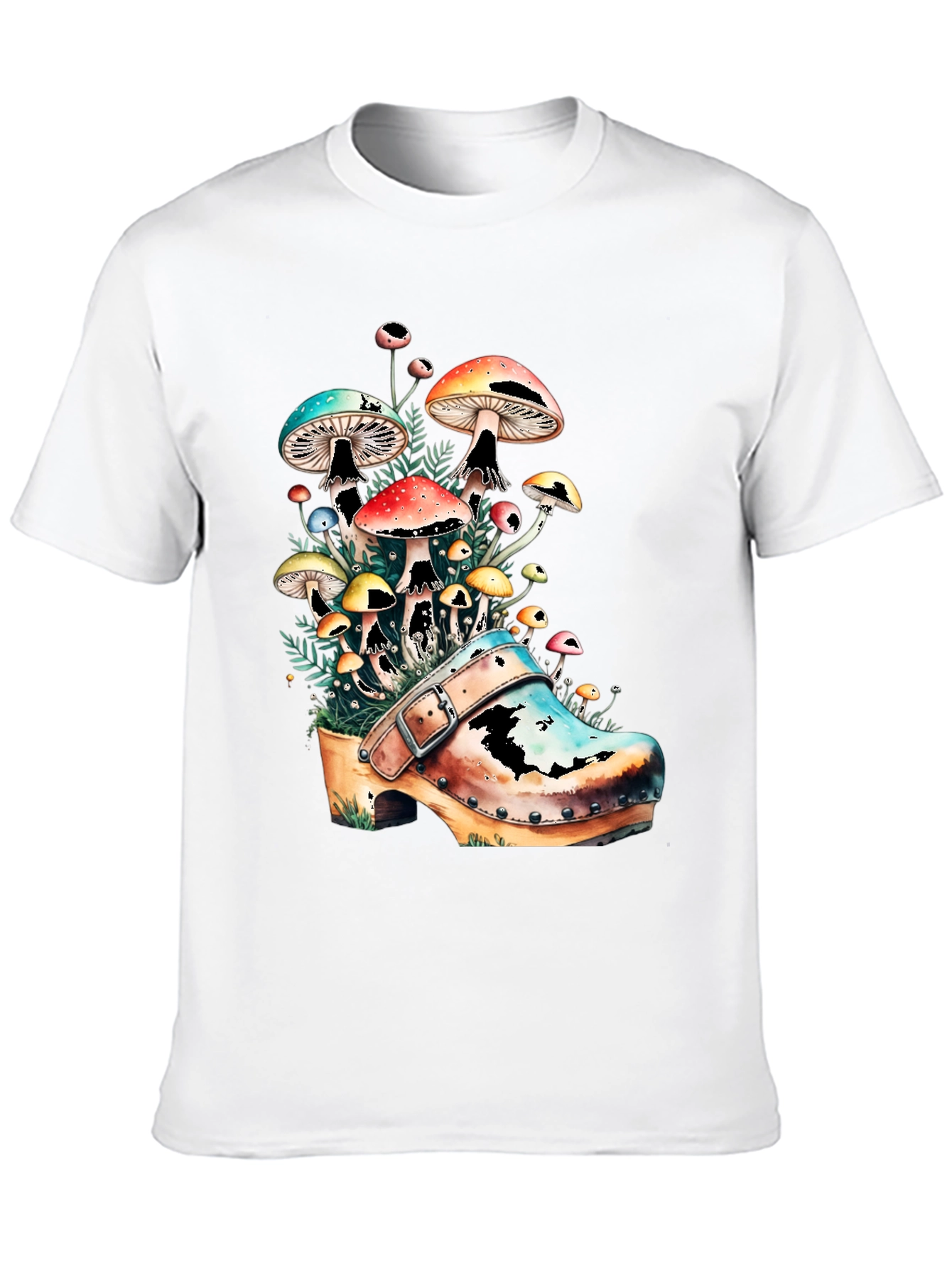 Mushroom Clog Graphic Tee - Unique Nature T-Shirt