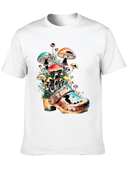 Mushroom Clog Graphic Tee - Unique Nature T-Shirt