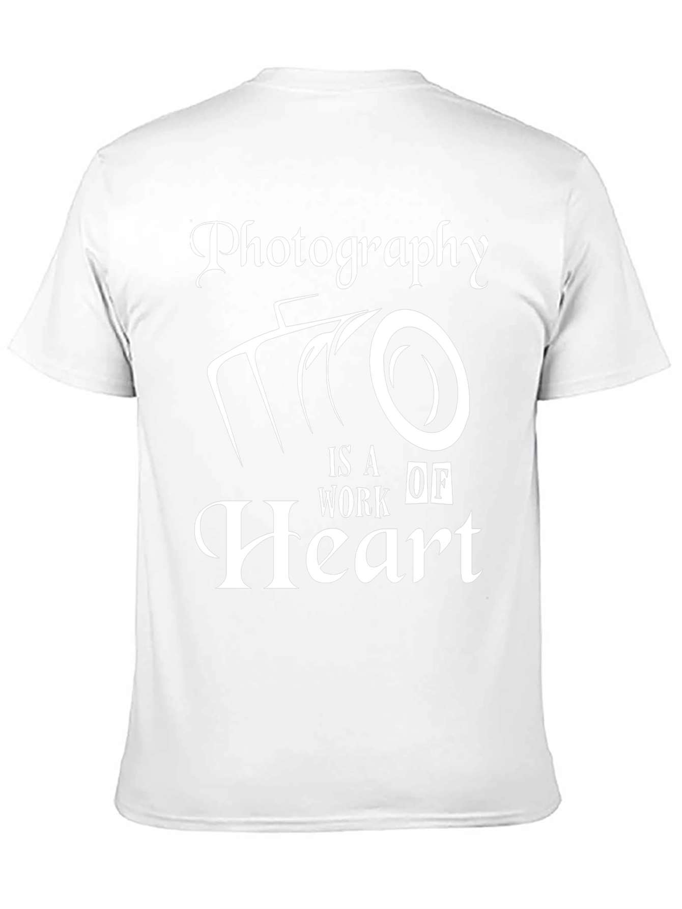 Photography is a Work of Heart Black T-Shirt
