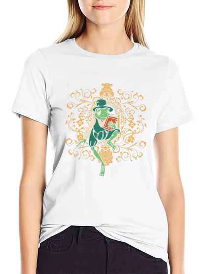 Frog Reader Graphic T-Shirt