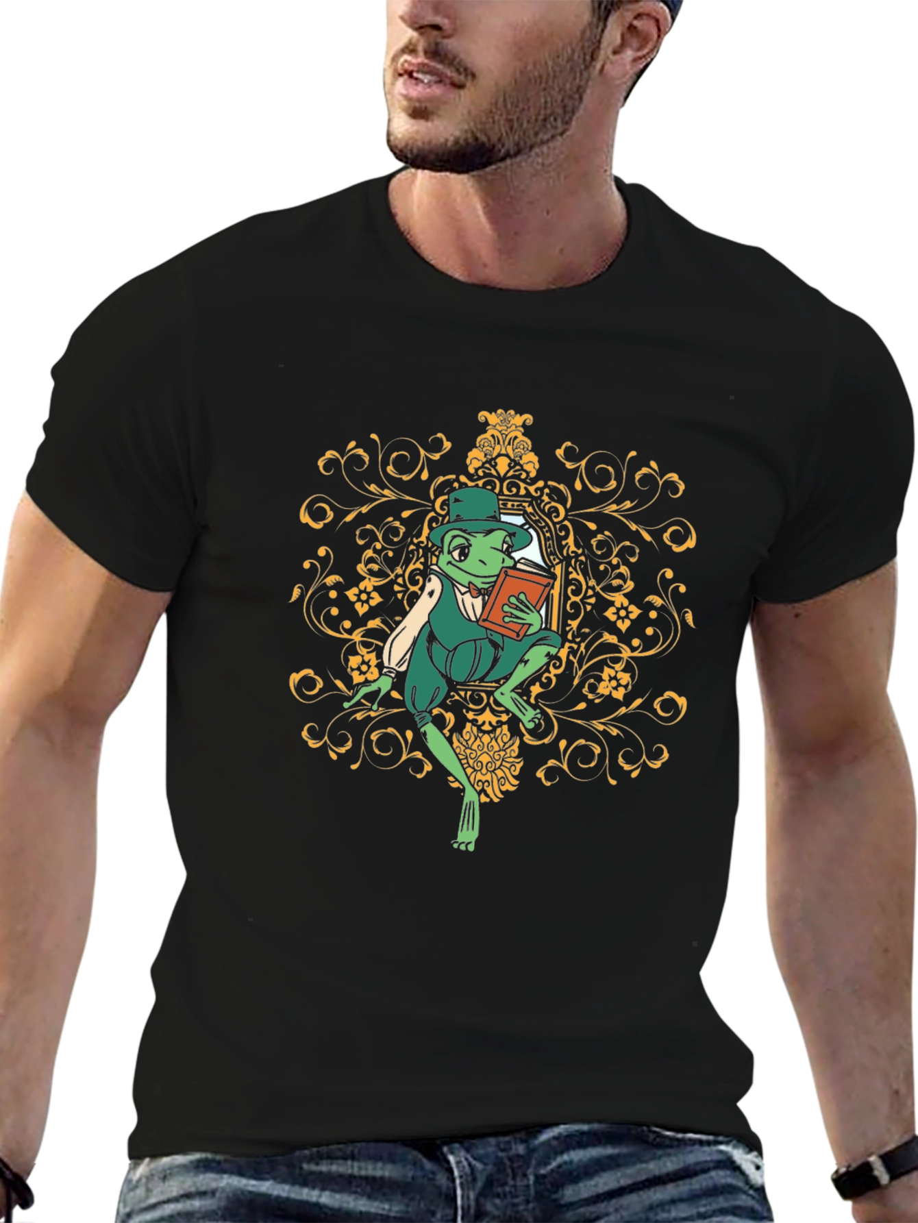 Frog Reader Graphic T-Shirt